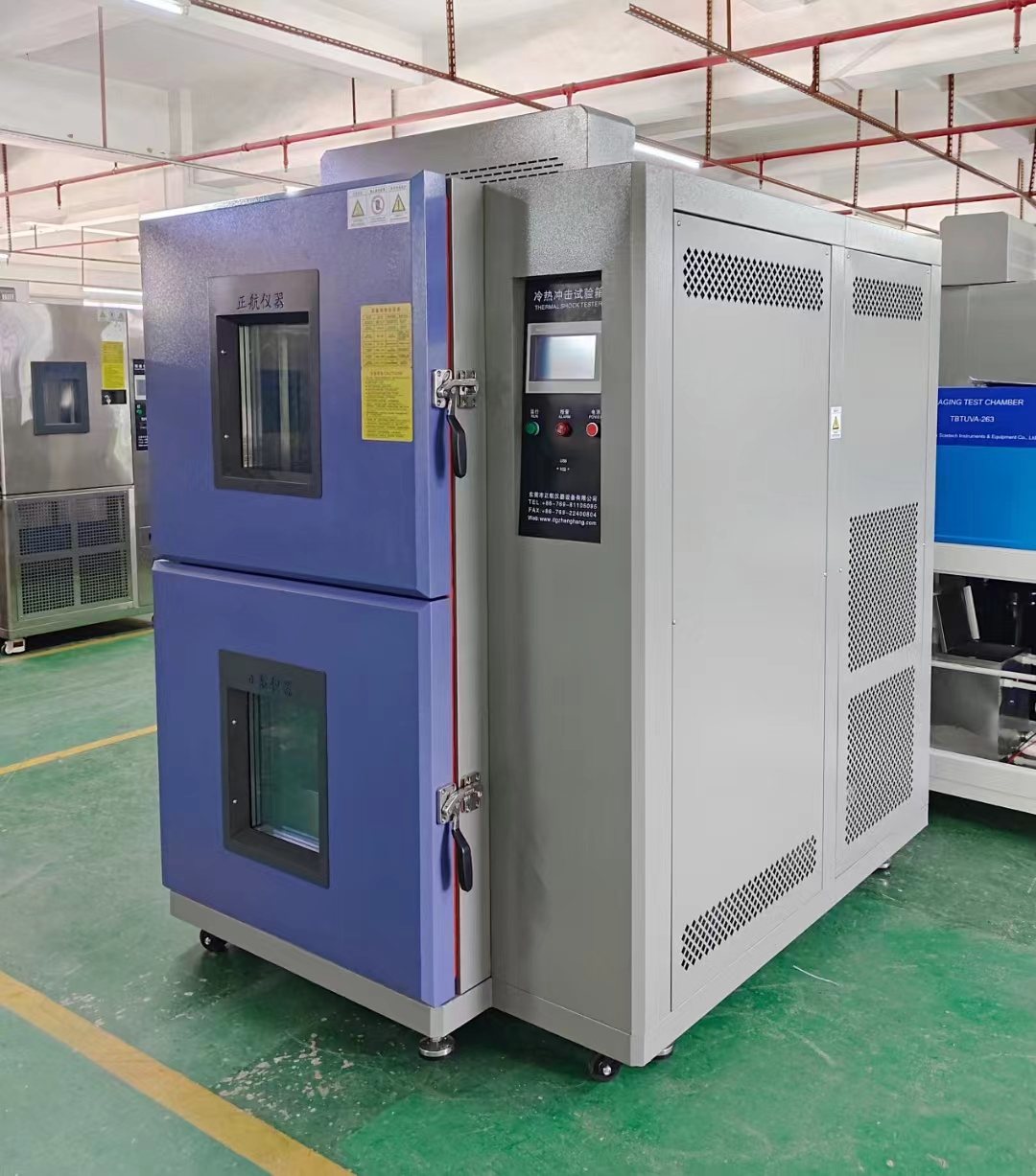 新年新啟程，為深圳連接器客戶公司發貨兩箱吊籃式冷熱衝擊箱